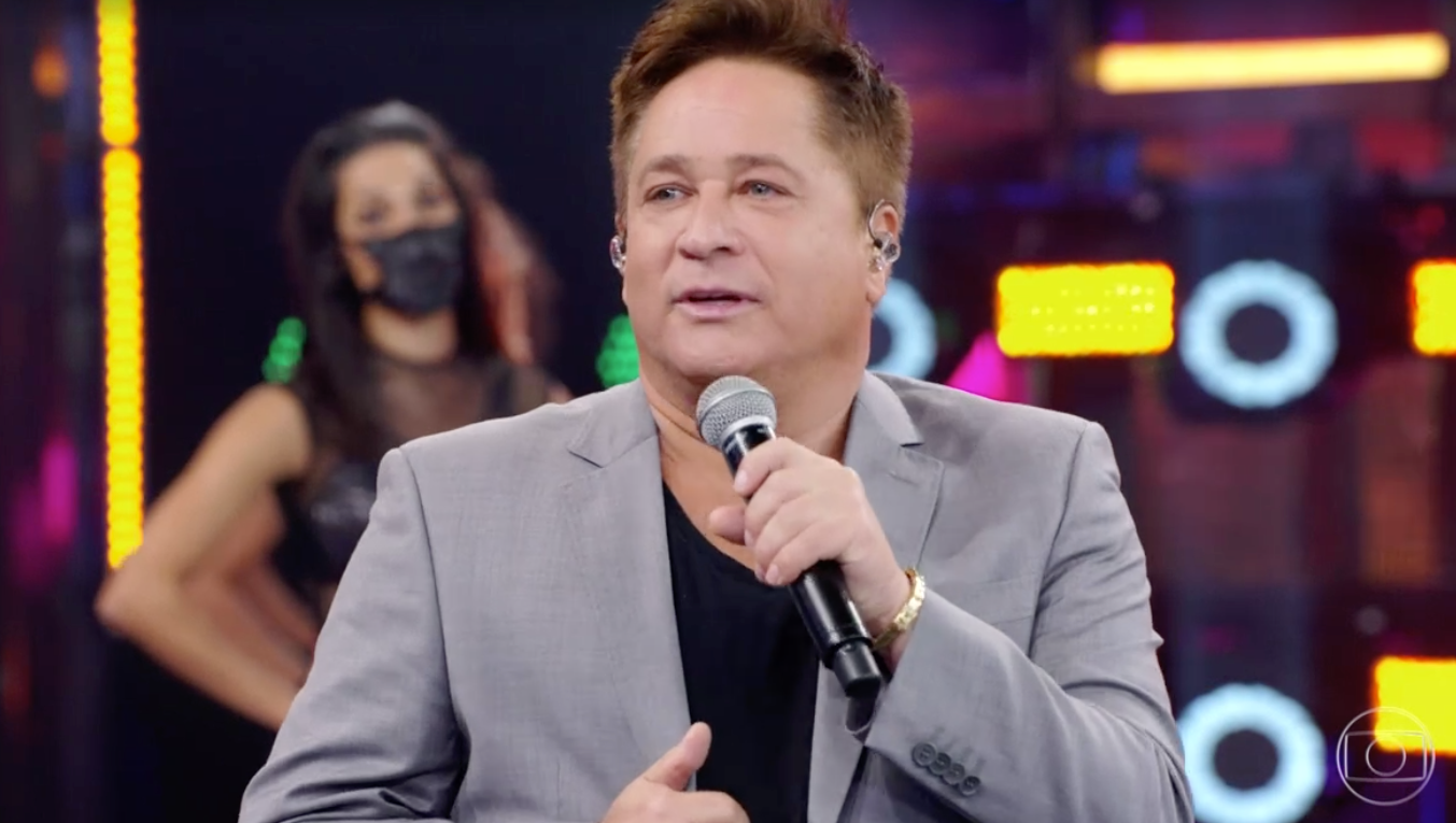 Leonardo esteve presente no Faustão da Globo (Foto reprodução)