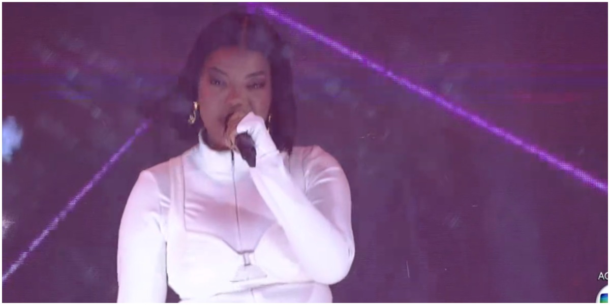 Ludmilla no palco da festa do BBB21 - Foto: Reprodução