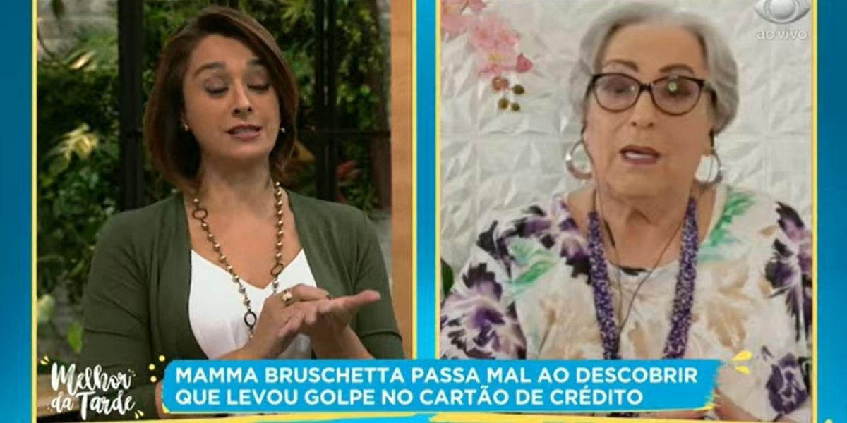 Catia Fonseca e Mamma Bruschetta (Reprodução: Band)