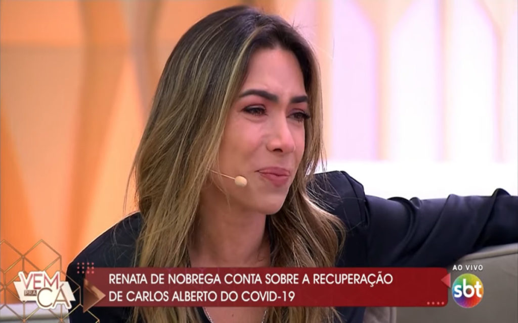 Patricia Abravanel caiu no choro ao vivo no SBT durante o Vem Pra Cá (Foto: Divulgação)