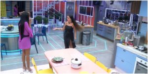 Juliette e Pocah discutiram após a formação do paredão do BBB21 (Foto: Reprodução)