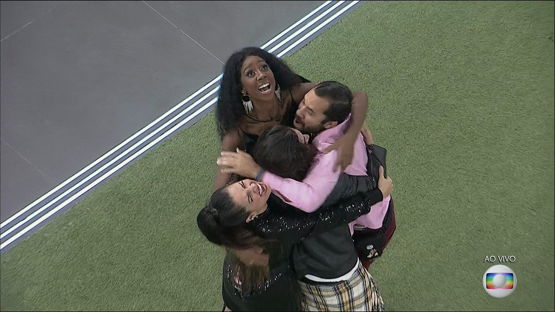 Os quatro finalistas do reality show da TV Globo, o Big Brother Brasil 21 (Foto: Reprodução)