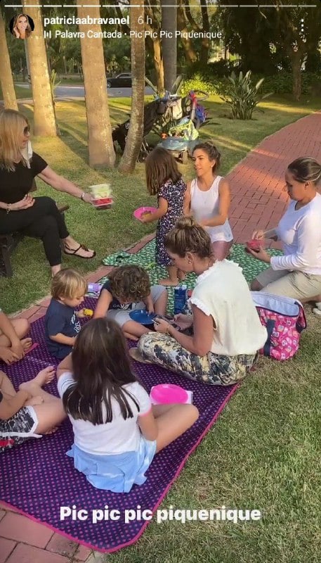 Patrícia Abravanel compartilhou vídeo de piquenique com as crianças (Foto: Reprodução)