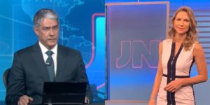 William Bonner e Anne Lottermann trabalham juntos no Jornal Nacional (Montagem: TV Foco)