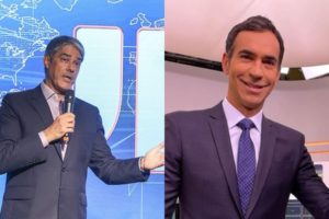 César Tralli é visto como um possível substituto de Bonner na Globo (Foto: Montagem/TV Foco)