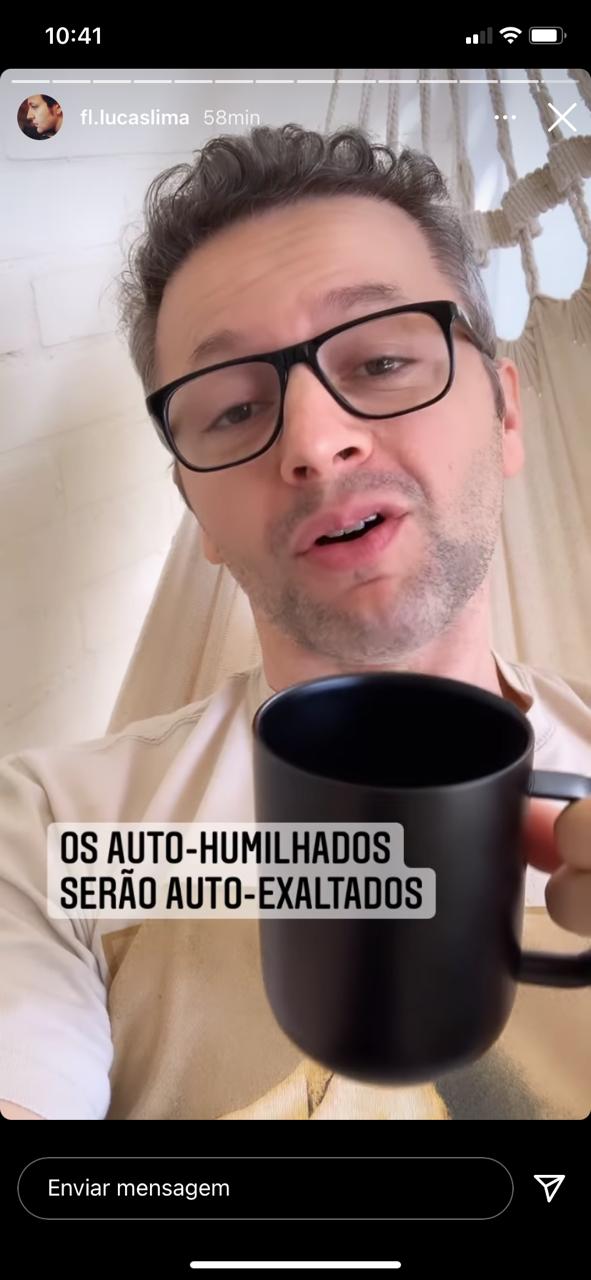 Desabafo de Lucas Lima nas redes sociais (Reprodução) 