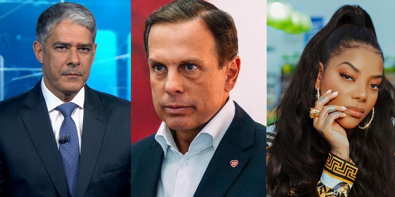 William Bonner, João Doria e Ludmilla (Reprodução)