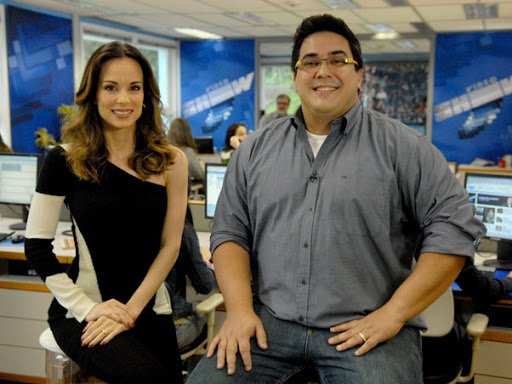 André Marques e Ana Furtado no comando do Vídeo Show (Foto: Reprodução/Globo)