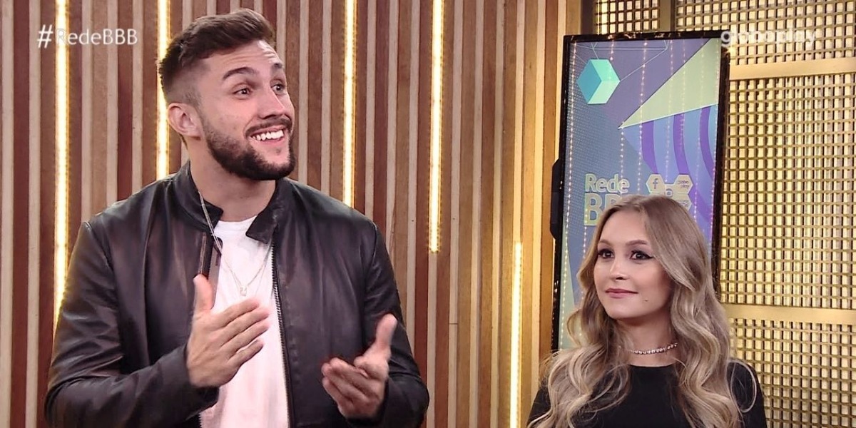 Arthur e Carla Diaz ficam cara a cara após BBB21 (Foto: Reprodução)