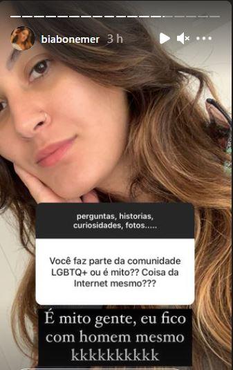 Bia Bonemer abre o jogo sobre sexualidade (Foto: Reprodução/Instagram)