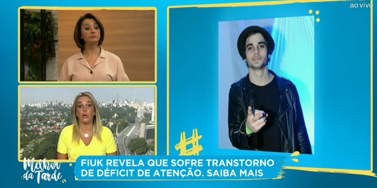 Catia Fonseca debatendo sobre a doença de Fiuk no Melhor da Tarde, na Band (Reprodução)