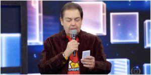 O apresentador Faustão no comando de seu programa na Globo -Foto: Reprodução