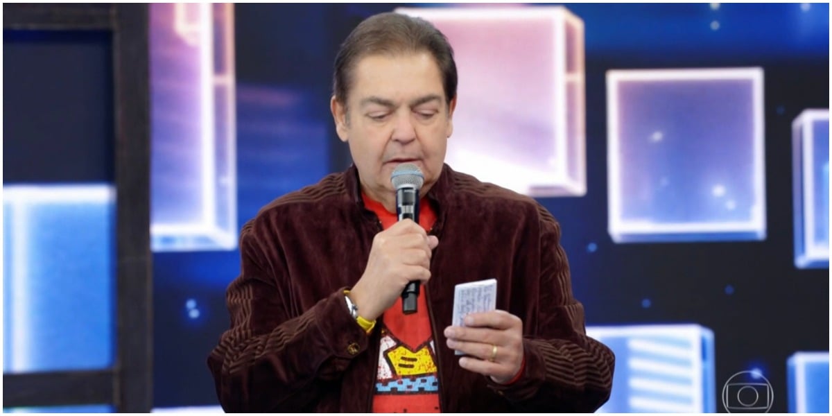 O apresentador Faustão no comando de seu programa na Globo - Foto: Reprodução