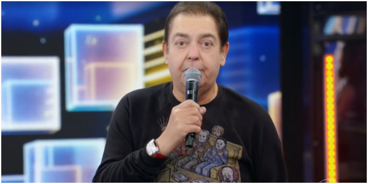 Faustão começou programa com aviso - Foto: Reprodução