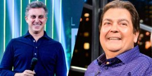 Luciano Huck e Faustão (Montagem: TV Foco)