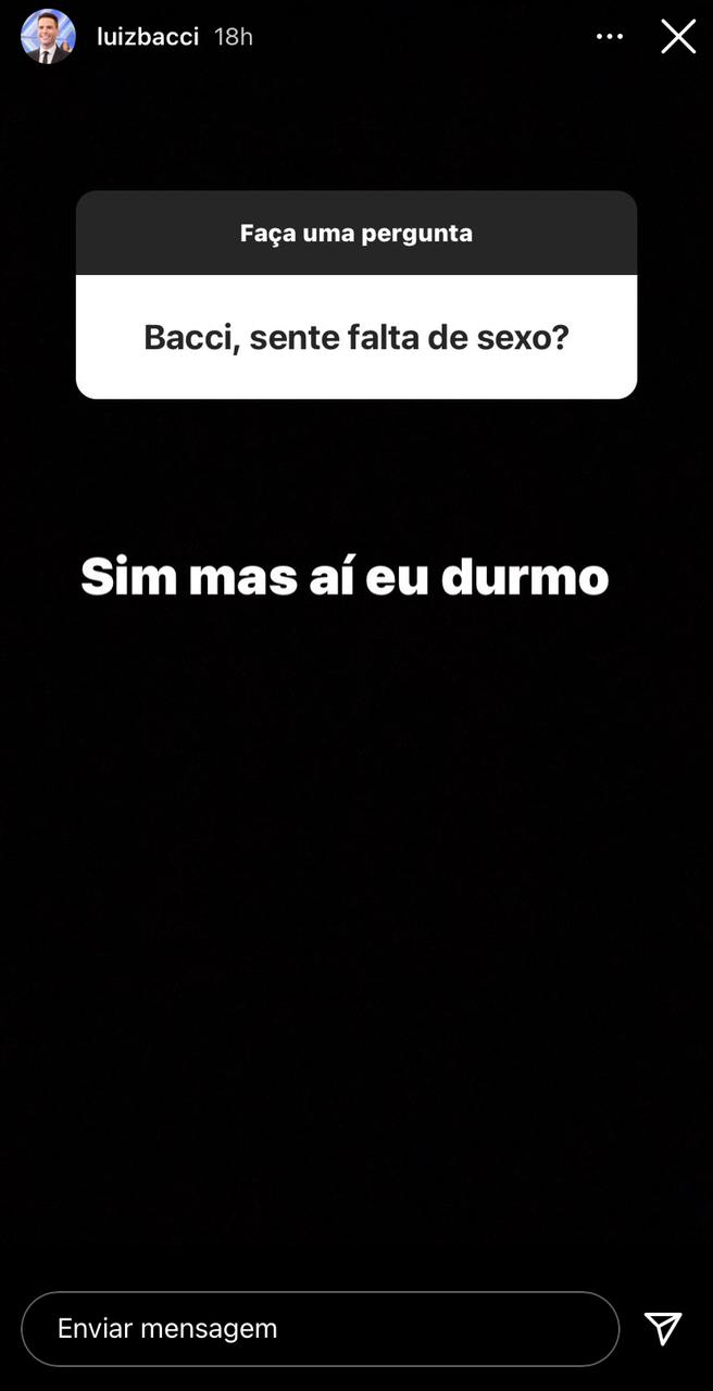 Luiz Bacci admitiu que sente falta de sexo (Reprodução: Instagram)