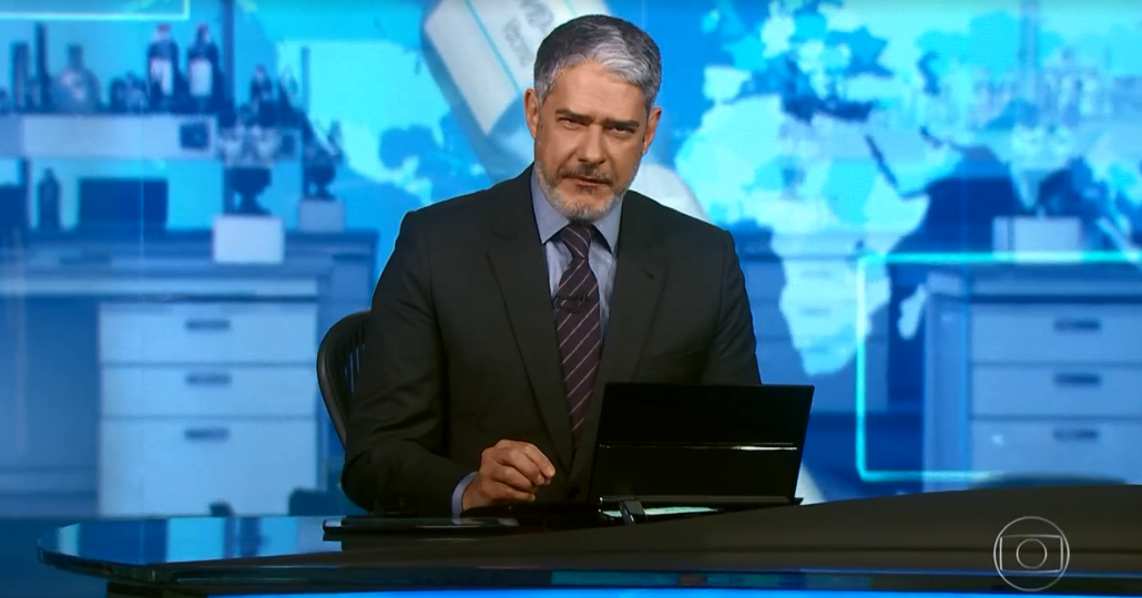 William Bonner na bancada do "Jornal Nacional" (Foto: Reprodução/TV Globo)