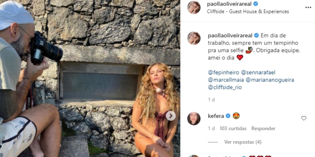 Paolla Oliveira arranca a calcinha, abaixa as calças escancarando marquinha e escandaliza: "Me faz transpirar"