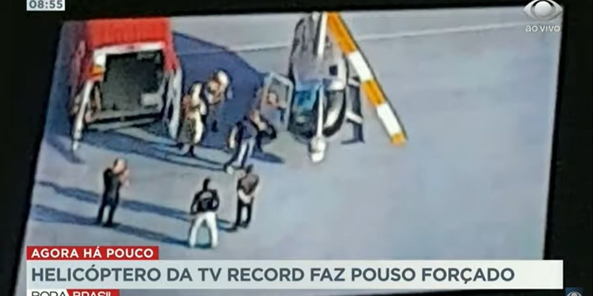 Record é aterrorizada, ao vivo, com tiroteio, pouso forçado de helicóptero e o pior: "Acabou acertando"