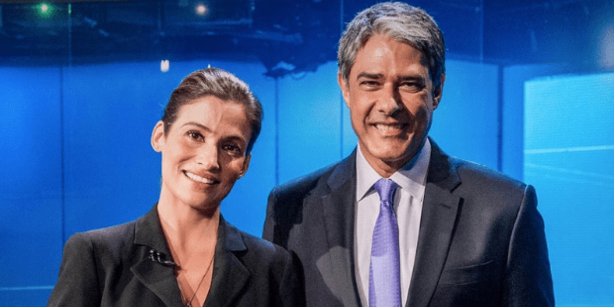 William Bonner e Renata Vasconcellos são âncoras do "Jornal Nacional" (Foto: Divulgação/TV Globo)