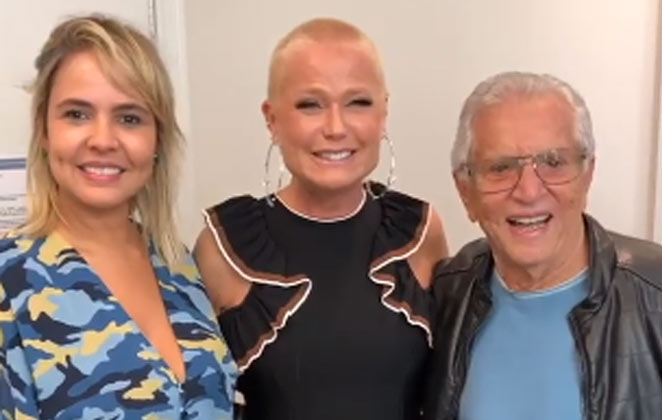 Renata Domingues, Xuxa e Carlos Alberto de Nóbrega (Foto: Reprodução/Instagram)