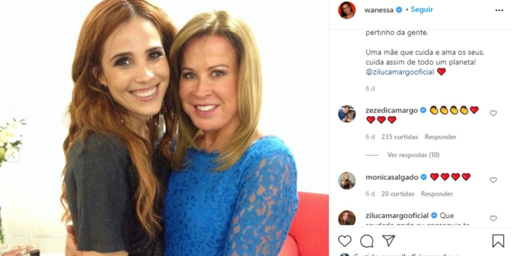 Wanessa Camargo postou foto ao lado de Zilu Camargo e Zezé Di Camargo comentou (Foto: Reprodução)