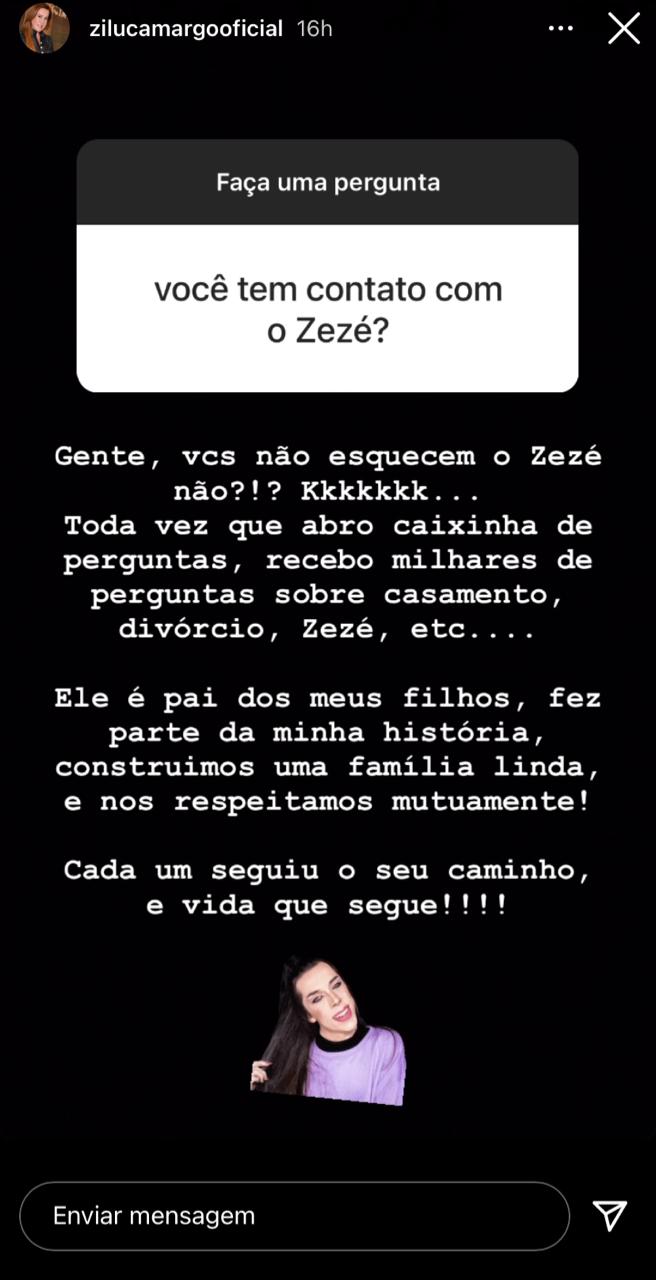 Após receber declaração de Zezé, Zilu confirma relação com cantor e assume amor de vez: "Minha história"