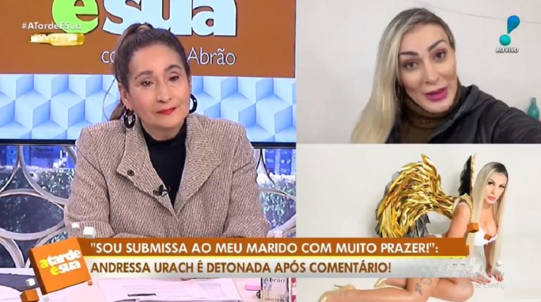 Sonia Abrão recebe vídeo exclusivo de Andressa Urach em seu programa na RedeTV! (Reprodução)