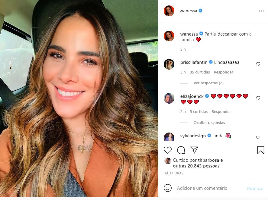 Publicação de Wanessa (Reprodução)