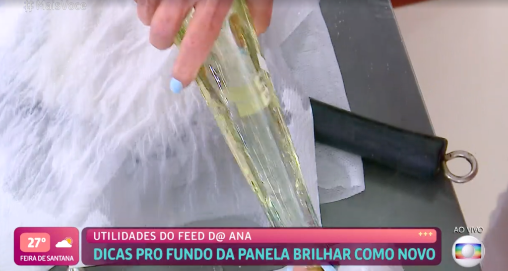 Ana Maria também ficou brava com frigideira escolhida pela produção( Foto reprodução)