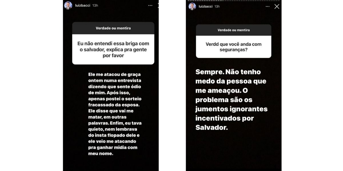 Luiz Bacci é ameaçado de morte por famoso, convoca time de seguranças de peso e expõe terror vivido: "Medo"