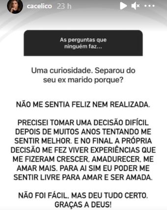 Carol Celico abriu o jogo e falou sobre motivo para o fim do casamento com o jogador Kaká (Foto reprodução) 