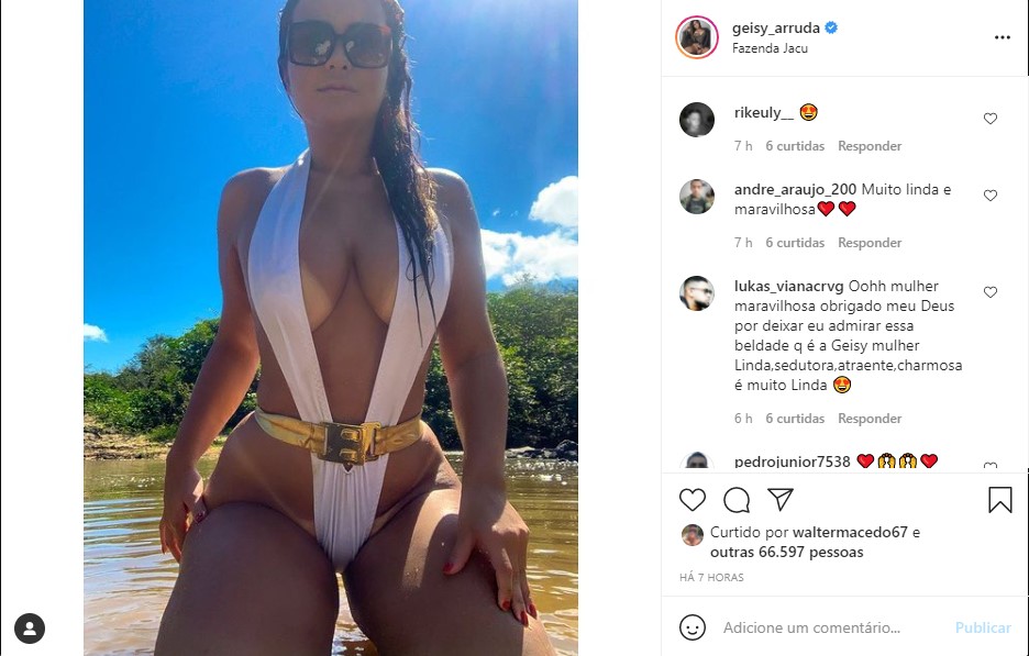 Publicação de Geisy Arruda no Instagram (Foto: Reprodução)