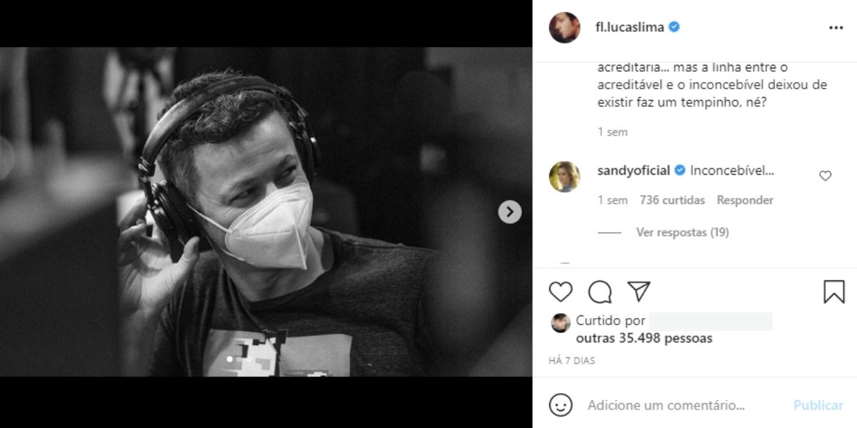 Xororó deixa mensagem para Sandy e Lucas Lima após anúncio de