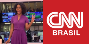 Maju Coutinho surge na tela da CNN (Foto: Divulgação/Instagram)