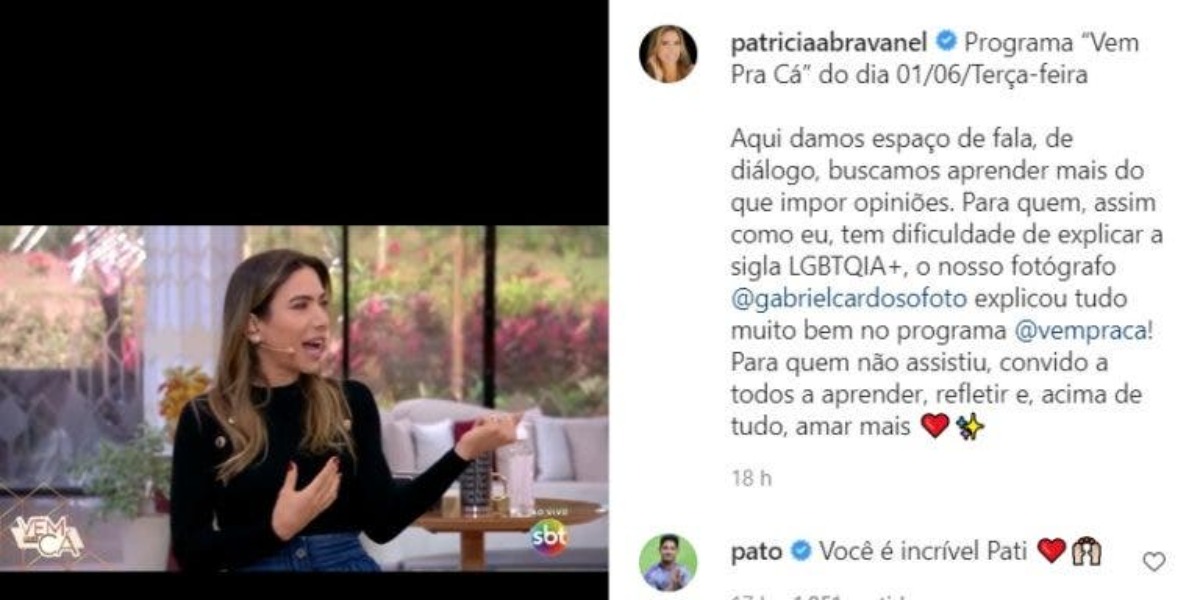 Patrícia Abravanel se pronunciou sobre polêmica nas redes sociais (Foto: Reprodução) 