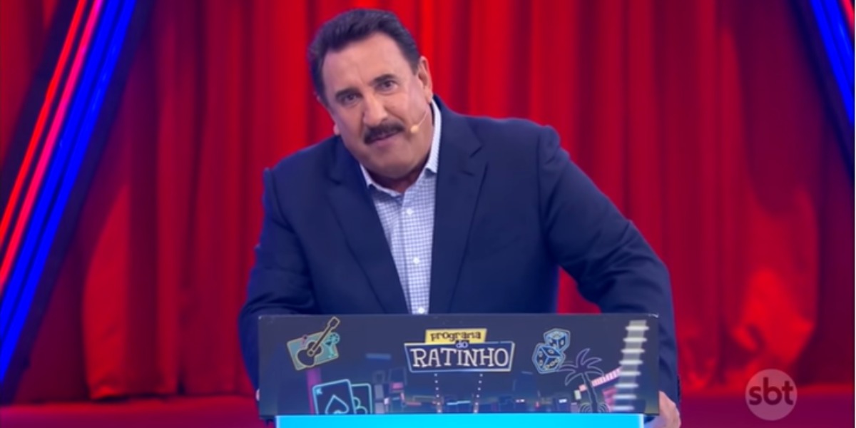 Ratinho foi preso durante brincadeira em seu programa no SBT (Foto: Reprodução)