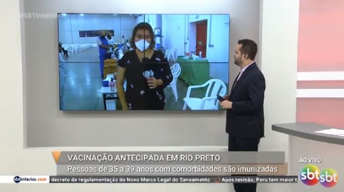 Telejornal do canal do Silvio Santos (Foto: Reprodução)