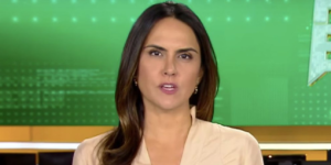 Carla diretamente dos estúdios do Fala Brasil (Foto: Reprodução/RecordTV)