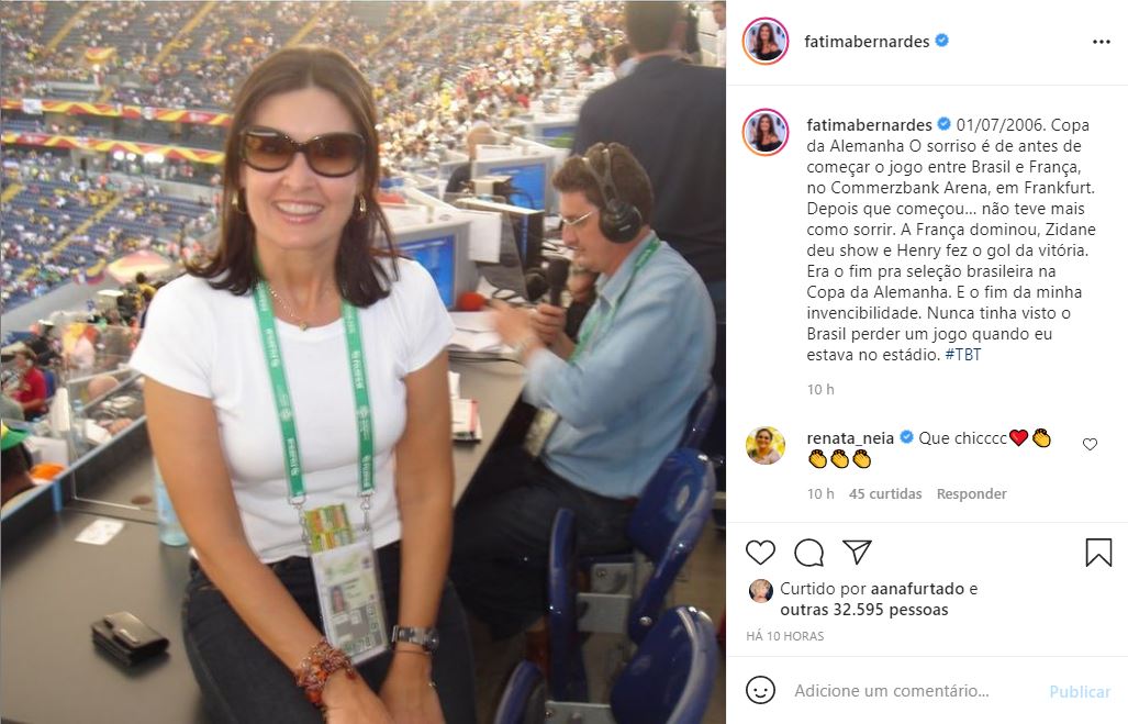 Fátima Bernardes desmorona ao ver fim de jogo (Reprodução)