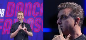 Aos prantos, Tiago Leifert é chutado de camarim por Luciano Huck (Foto: Montagem/TV Foco)