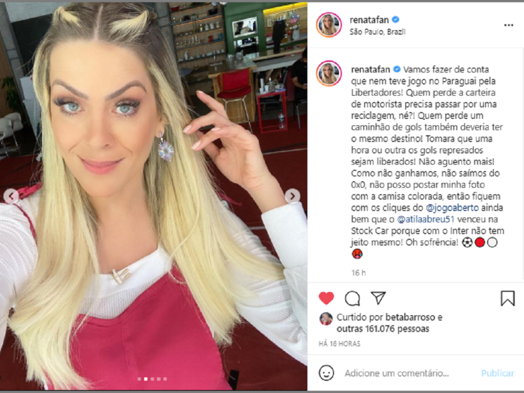 Renata Fan surge revoltada e detona em desabafo