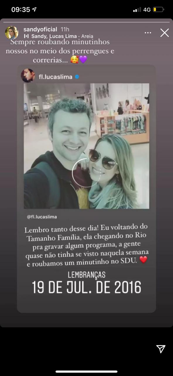 Sandy confessa que mesmo em tempos difíceis com Lucas Lima o amor prevalece (Reprodução) 