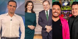 Tadeu Schmidt, Ana Paula Araújo, Chico Pinheiro, Bruno e Marrone  (Reprodução)