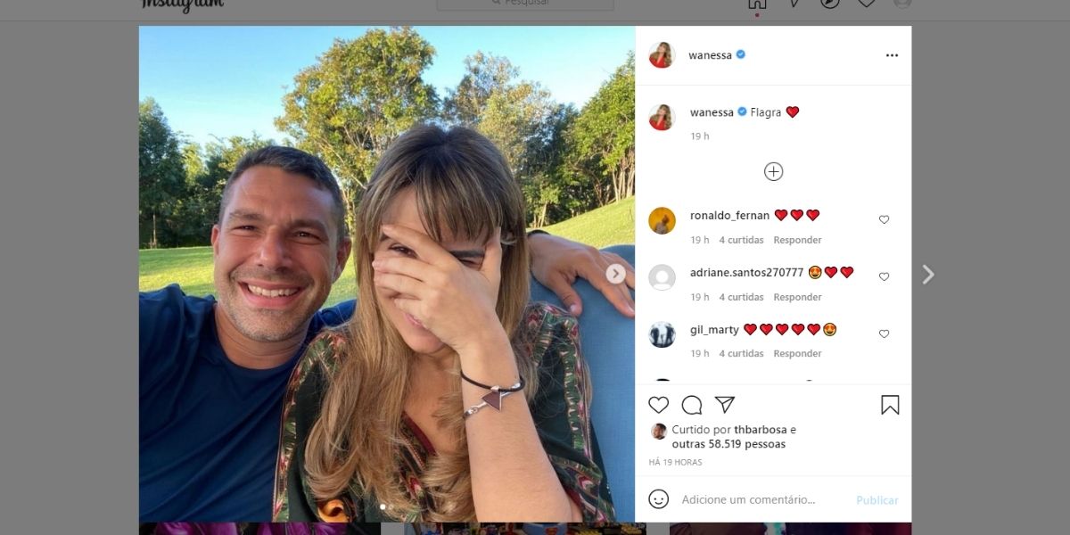 Wanessa Camargo surge ao lado de marido e recebe recado de Thiaguinho (Reprodução)