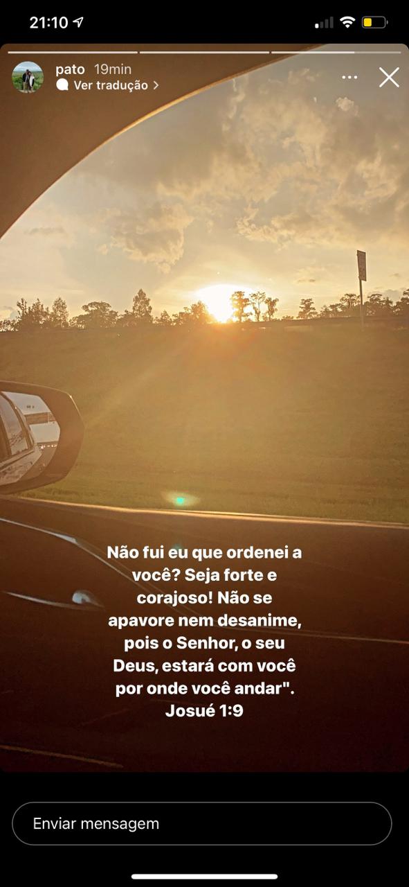 Pato, marido de Rebeca Abravanel, fez publicação religiosa (Foto: Reprodução/Instagram)