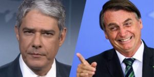 William Bonner e Jair Bolsonaro (Montagem: TV Foco)