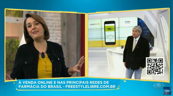 Catia Fonseca e Datena falaram sobre a doença do apresentador ao vivo (Foto: Reprodução/Band)