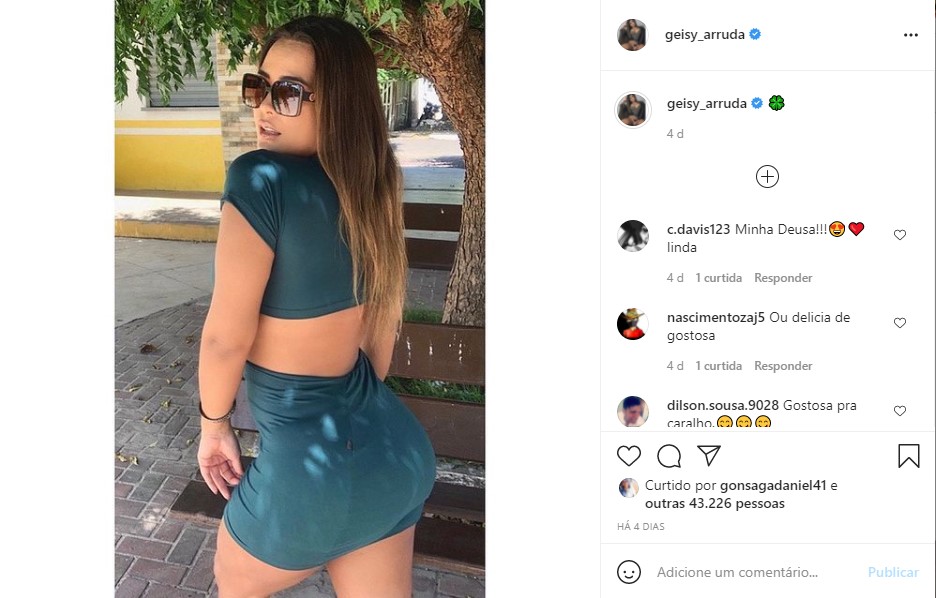 Geisy Arruda leva público ao delírio com foto ousada (Foto: Reprodução)