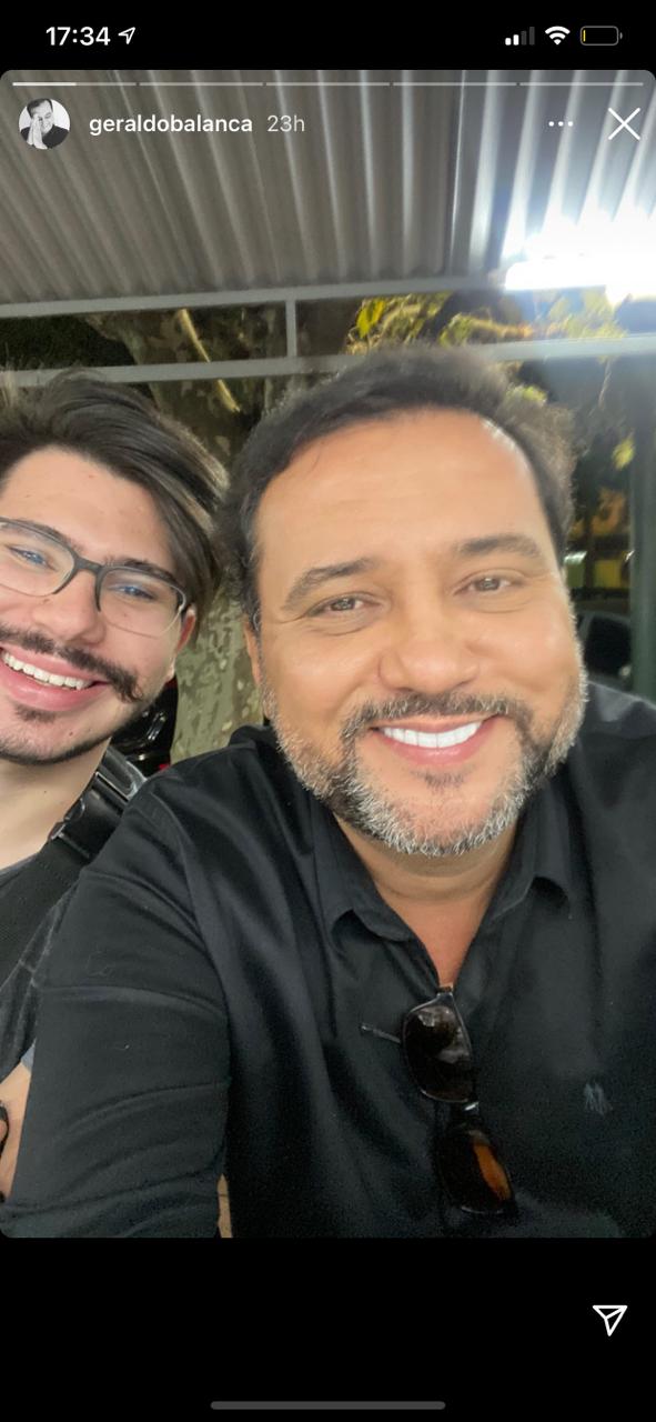 Geraldo Luís usou as redes sociais para expor seu amor pelo seu filho que ele considera um parceiro de vida (Foto: Reprodução)